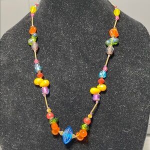 28” Colorful Beaded boho Necklace